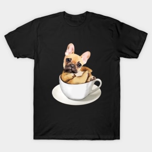 French bulldog donuts and coffee cup T-Shirt